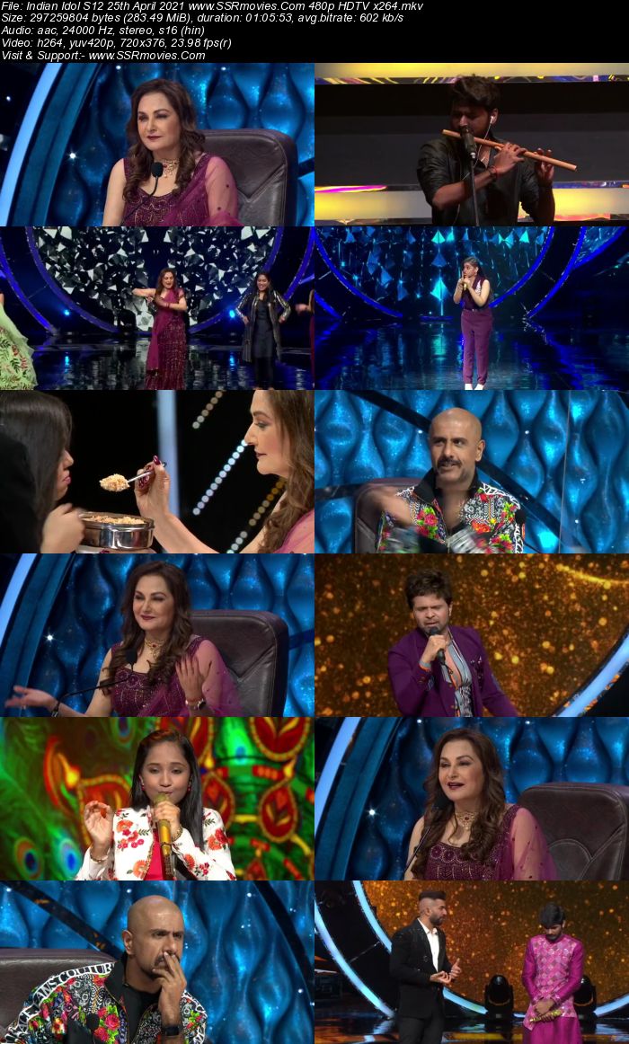 Indian Idol S12 25 April 2021 480p 720p HDTV x264 550MB Download