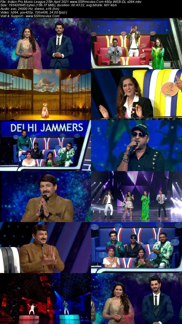 Indian Pro Music League 25th April 2021 480p 720p WEB-DL 300MB Download