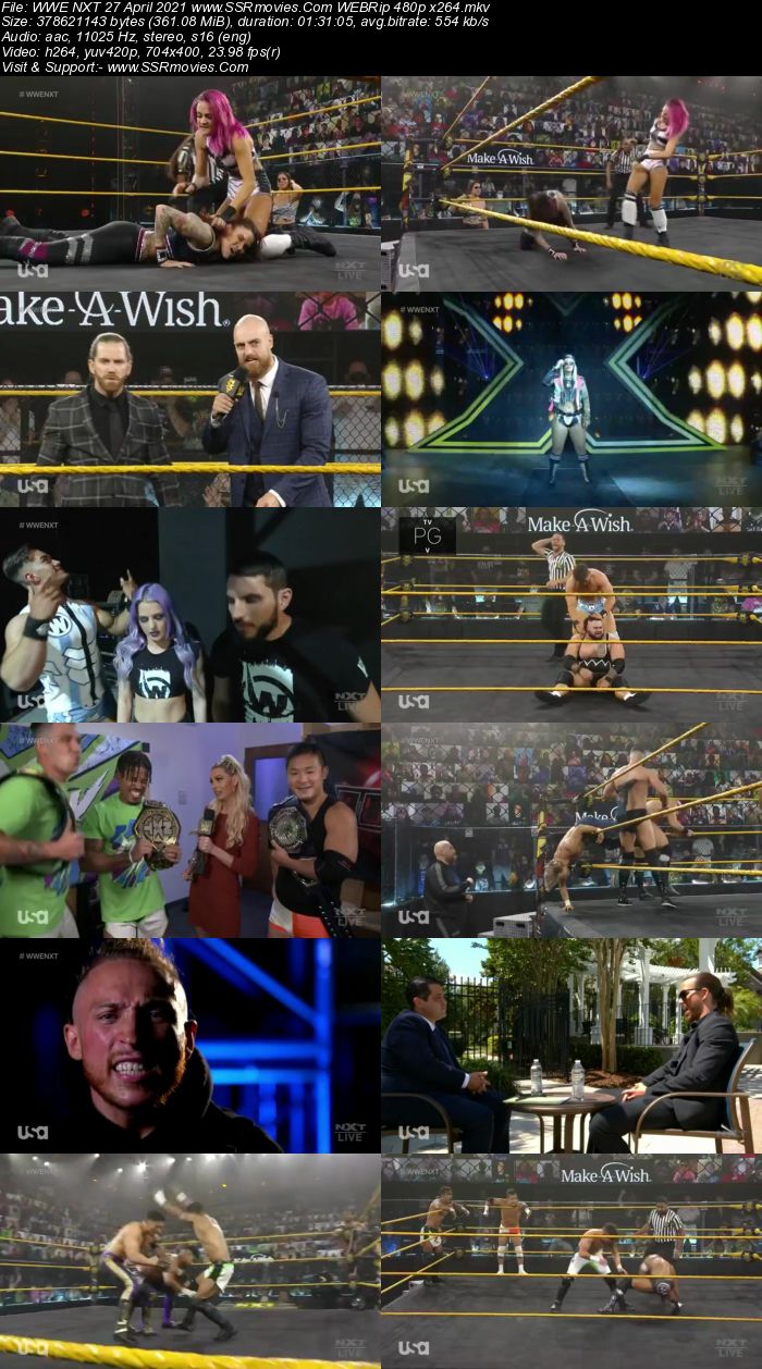 WWE NXT 27th April 2021 HDTV 480p Full Show Download