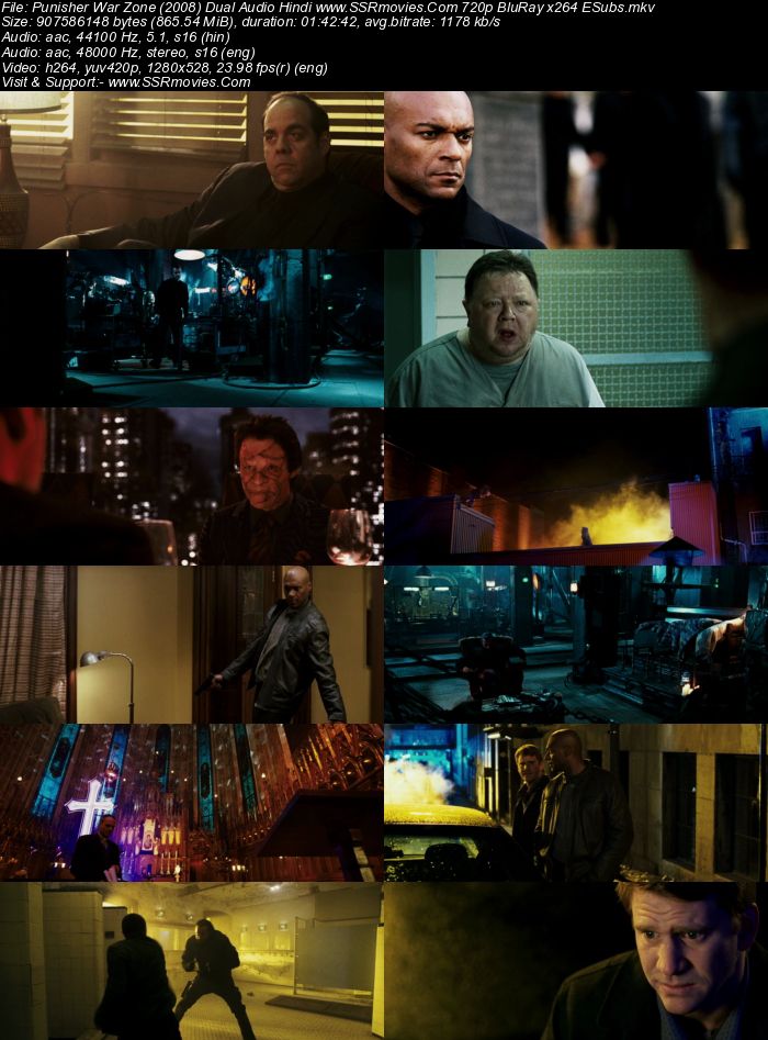 Punisher: War Zone (2008) Dual Audio Hindi 480p BluRay 300MB ESubs Full Movie Download