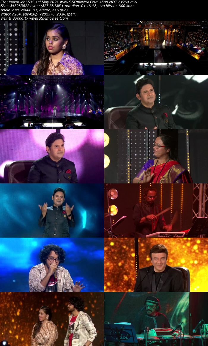 Indian Idol S12 1st May 2021 480p 720p HDTV x264 550MB Download