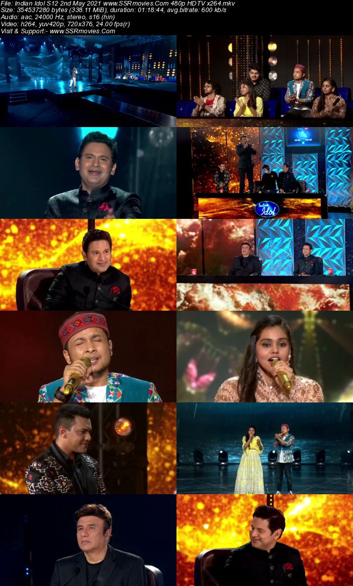 Indian Idol S12 2nd May 2021 480p 720p HDTV x264 550MB Download