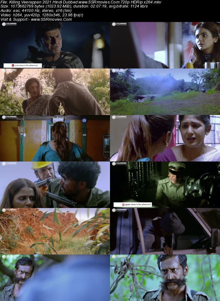 Killing Veerappan (2021) Hindi Dubbed 480p HDRip x264 400MB Full Movie Download