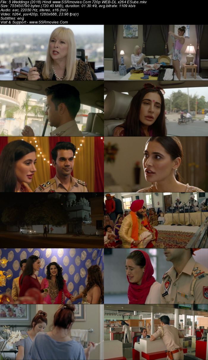 5 Weddings (2018) Hindi 480p WEB-DL x264 250MB ESubs Full Movie Download