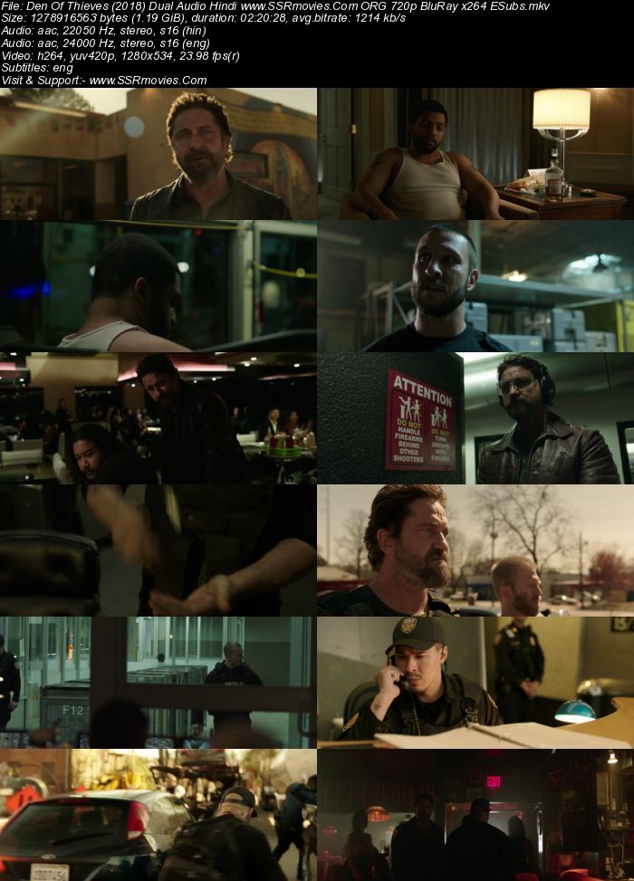 Den of Thieves (2018) Dual Audio Hindi 720p BluRay x264 1.2GB Full Movie Download