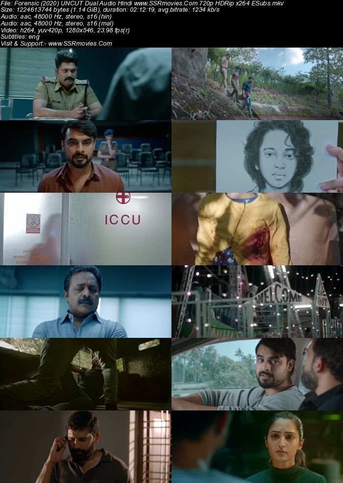 Forensic (2020) UNCUT Dual Audio Hindi 480p HDRip x264 450MB ESubs Full Movie Download