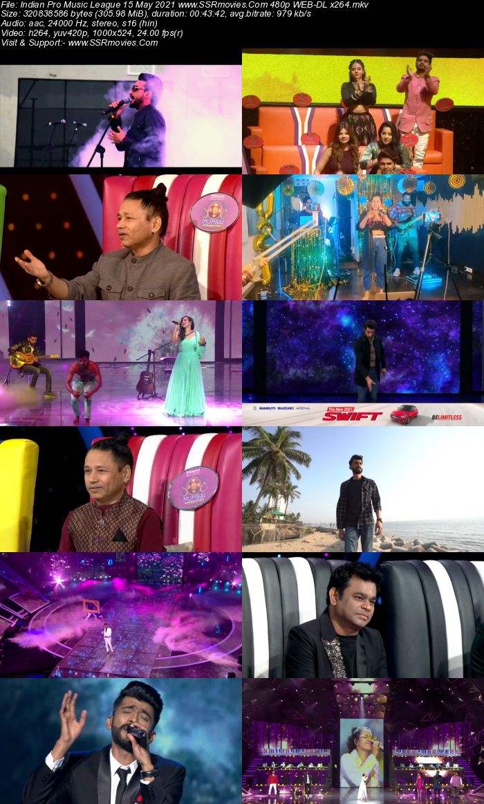 Indian Pro Music League 15th May 2021 480p WEB-DL 300MB Download