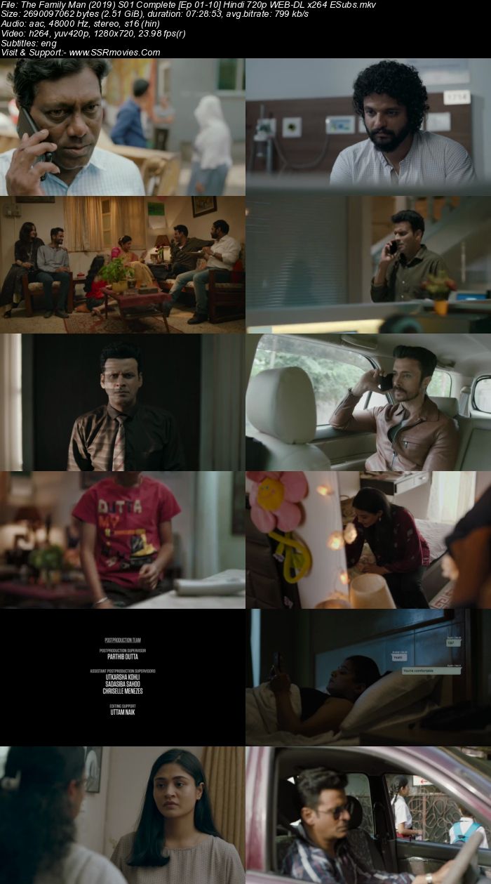 The Family Man (2019) S01 Complete Hindi 720p 480p WEB-DL 2.5GB ESubs Download