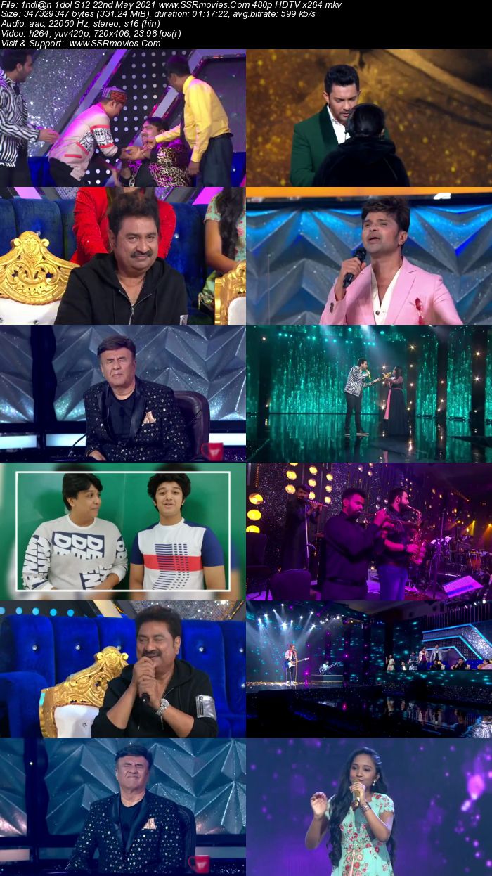 Indian Idol S12 22nd May 2021 480p 720p HDTV x264 550MB Download