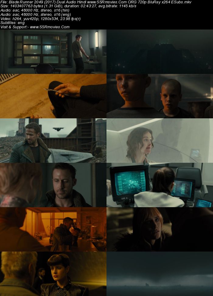 Blade Runner 2049 (2017) Dual Audio Hindi 720p BluRay x264 1.3GB Full Movie Download