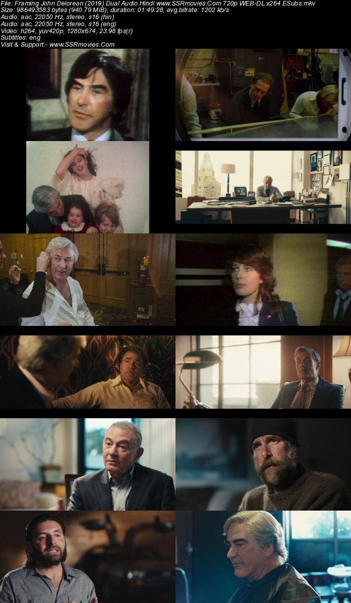 Framing John DeLorean (2019) Dual Audio Hindi 480p WEB-DL 350MB Full Movie Download