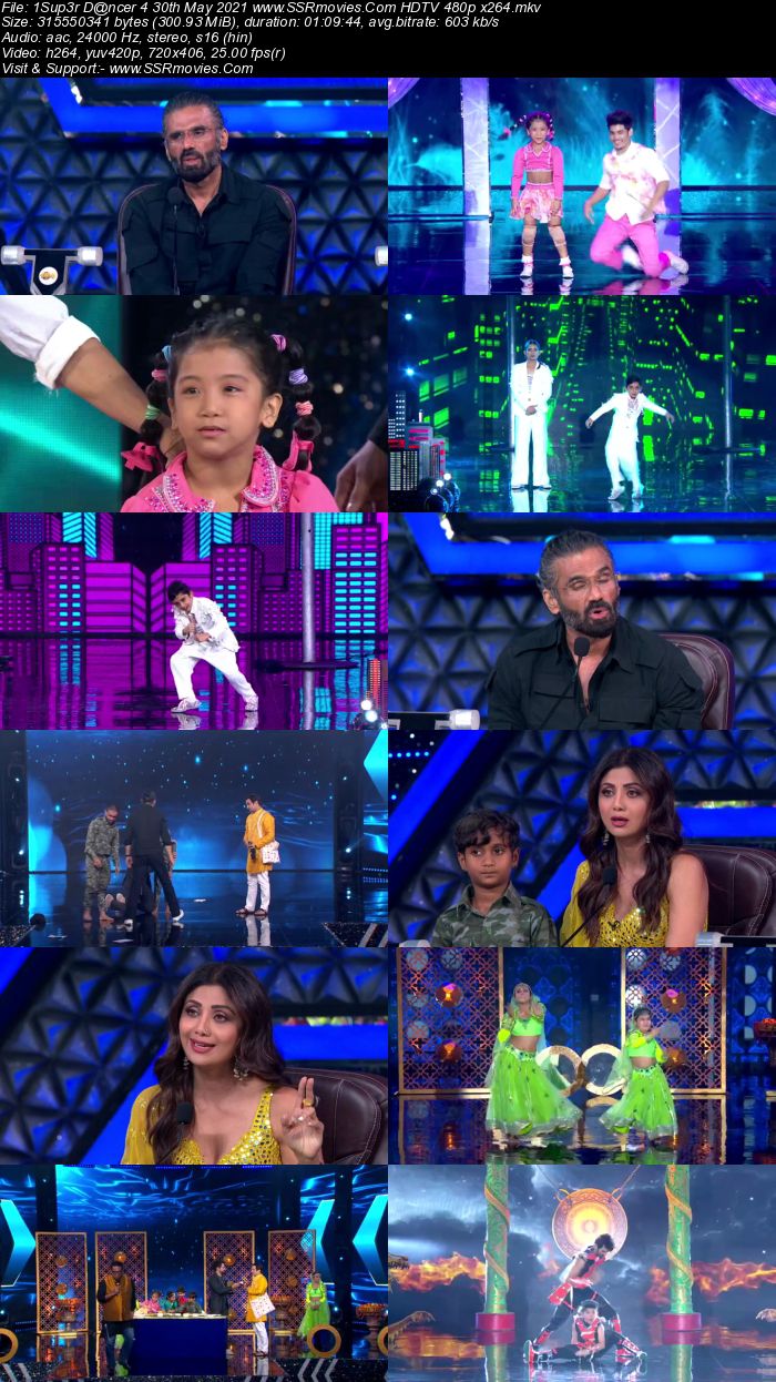 Super Dancer 4 30th May 2021 HDTV 480p 720p x264 300MB Download