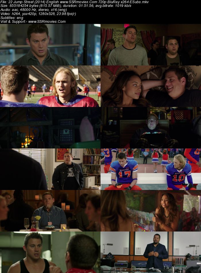 22 Jump Street (2014) English 720p BluRay x264 800MB Full Movie Download