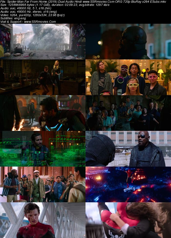 Spider-Man: Far from Home (2019) Dual Audio Hindi 720p BluRay x264 1.2GB Full Movie Download