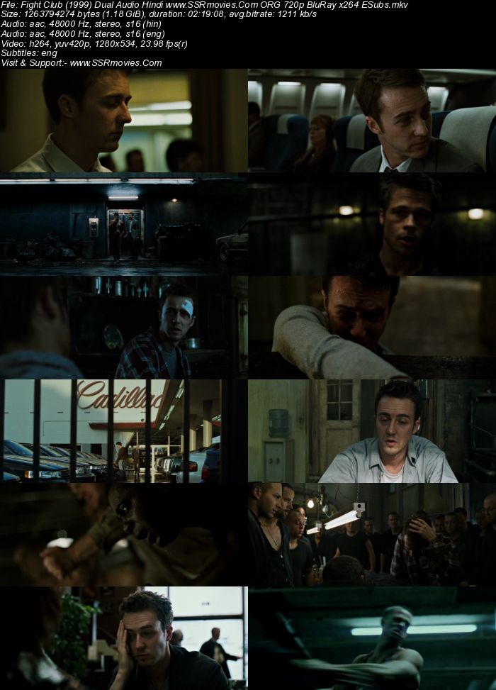 Fight Club (1999) Dual Audio Hindi 720p BluRay x264 1.2GB Full Movie Download