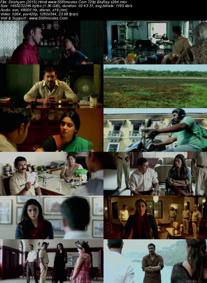 Drishyam (2015) Hindi 720p BluRay x264 1.4GB Full Movie Download