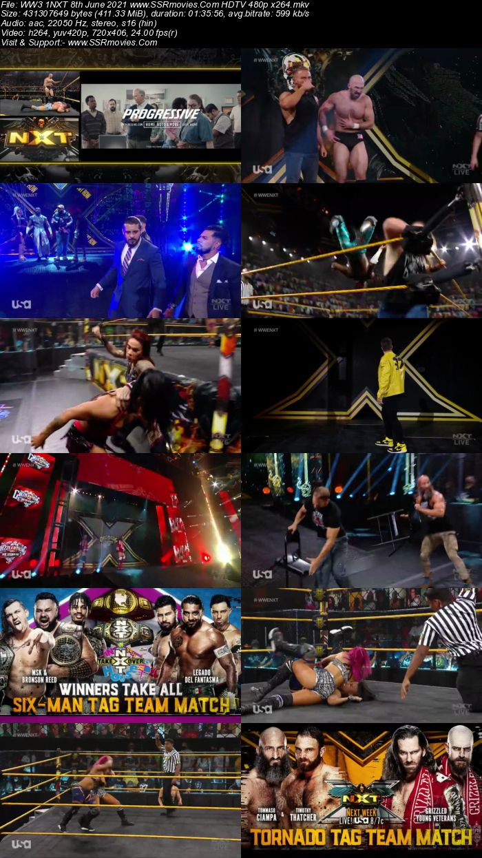 WWE NXT 8th June 2021 HDTV 480p 720p Full Show Download