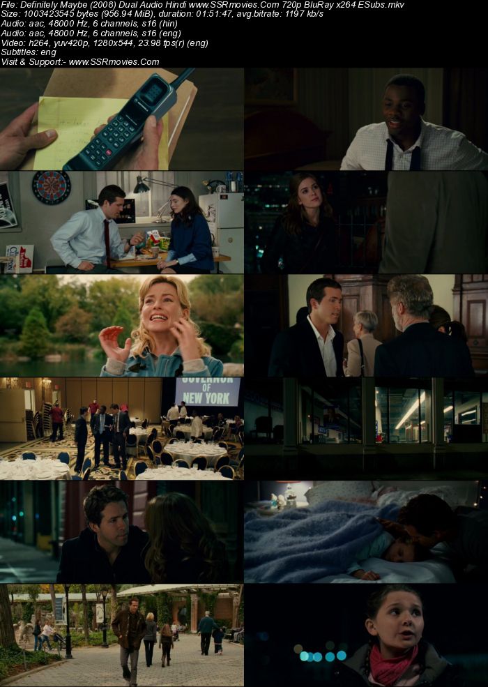 Definitely, Maybe (2008) Dual Audio Hindi 720p BluRay x264 950MB Full Movie Download