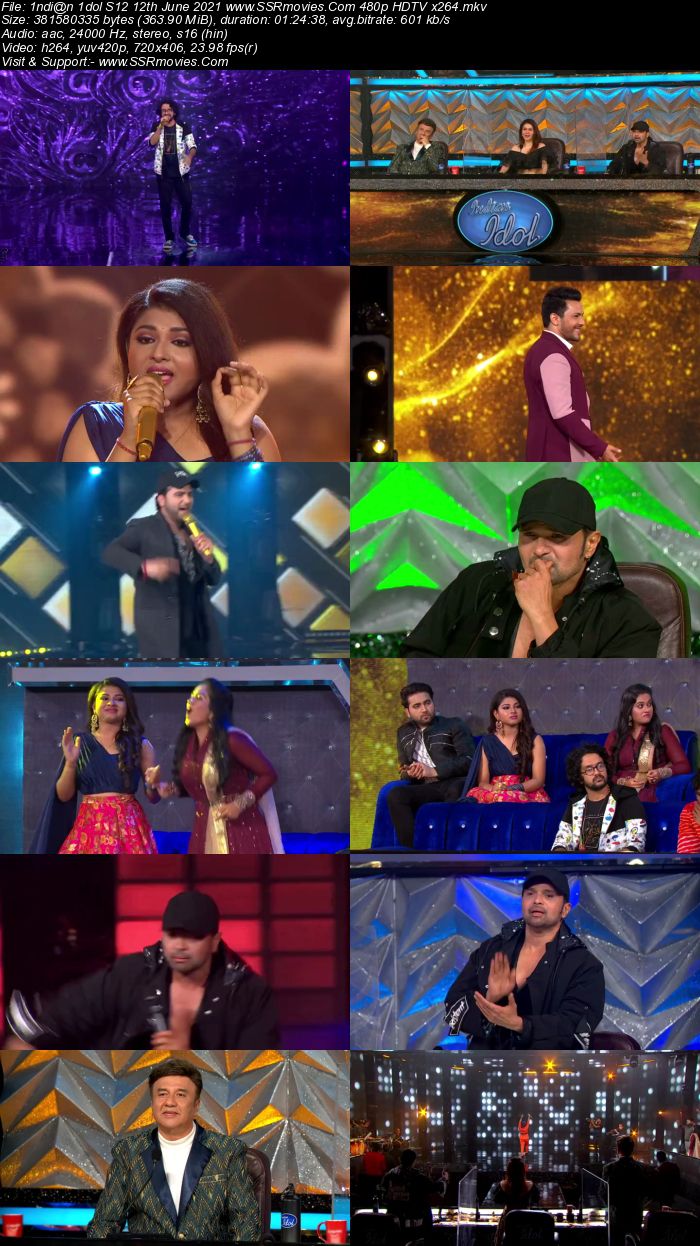 Indian Idol S12 12th June 2021 480p 720p HDTV x264 300MB Download