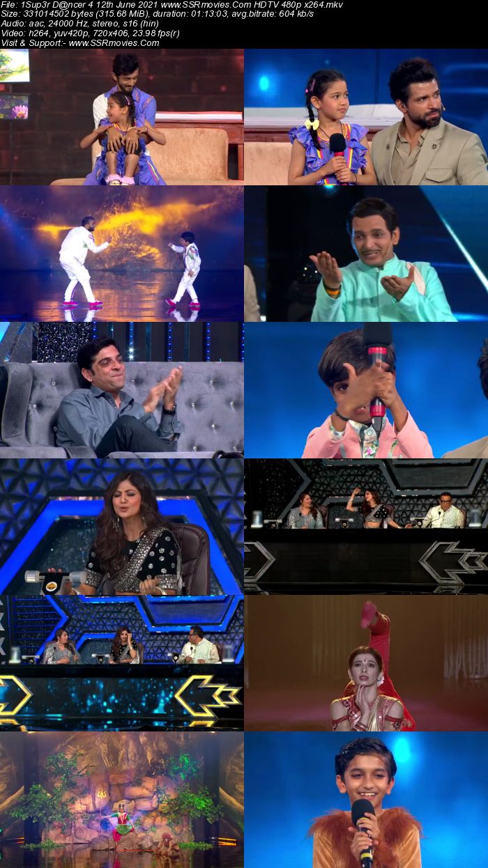 Super Dancer 4 12th June 2021 HDTV 480p 720p x264 300MB Download