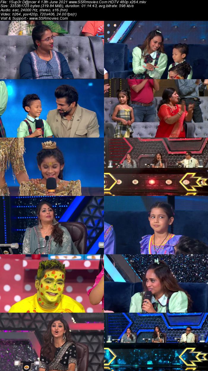 Super Dancer 4 13th June 2021 HDTV 480p 720p x264 300MB Download