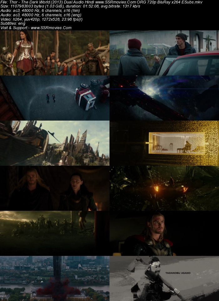 Thor: The Dark World (2013) Dual Audio Hindi 720p BluRay x264 1GB Full Movie Download