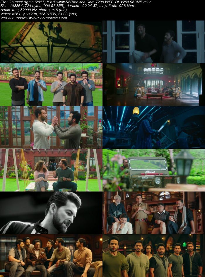 Golmaal Again (2017) Hindi 480p WEB-DL x264 450MB Full Movie Download