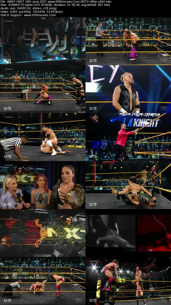 WWE NXT 15th June 2021 HDTV 480p 720p Full Show Download