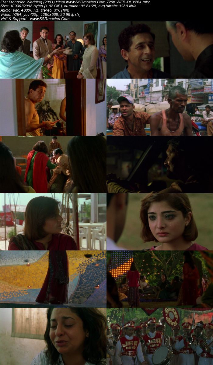 Monsoon Wedding (2001) Hindi 480p WEB-DL x264 350MB Full Movie Download