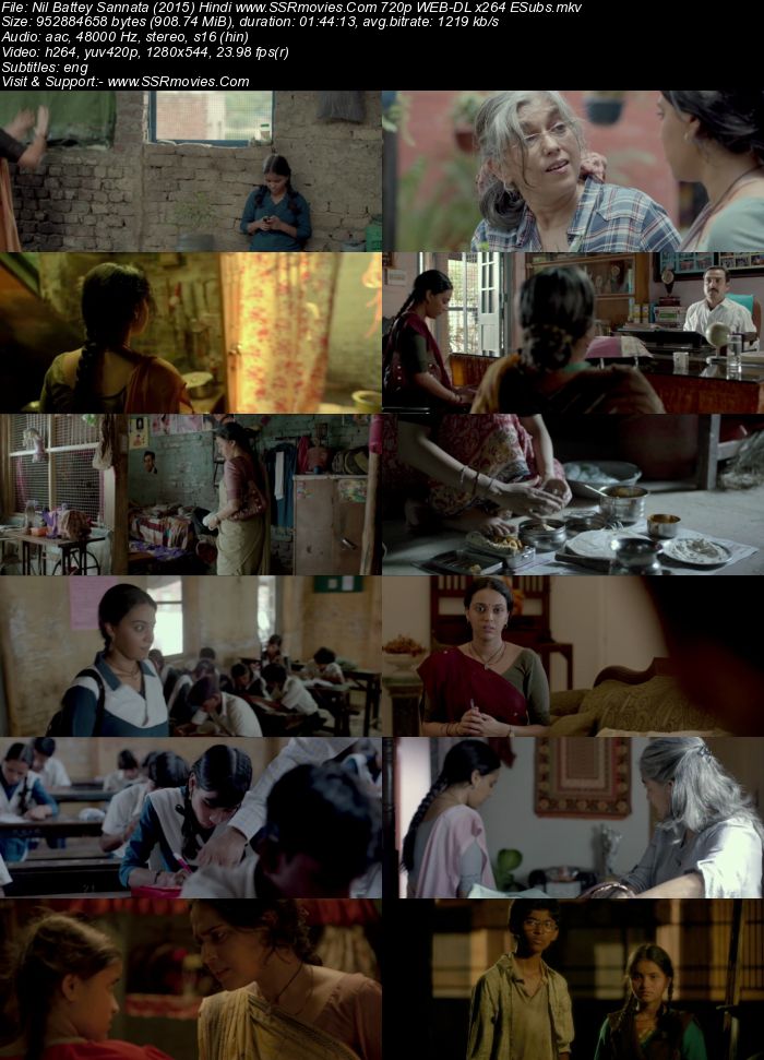 Nil Battey Sannata (2015) Hindi 480p WEB-DL x264 300MB ESubs Full Movie Download