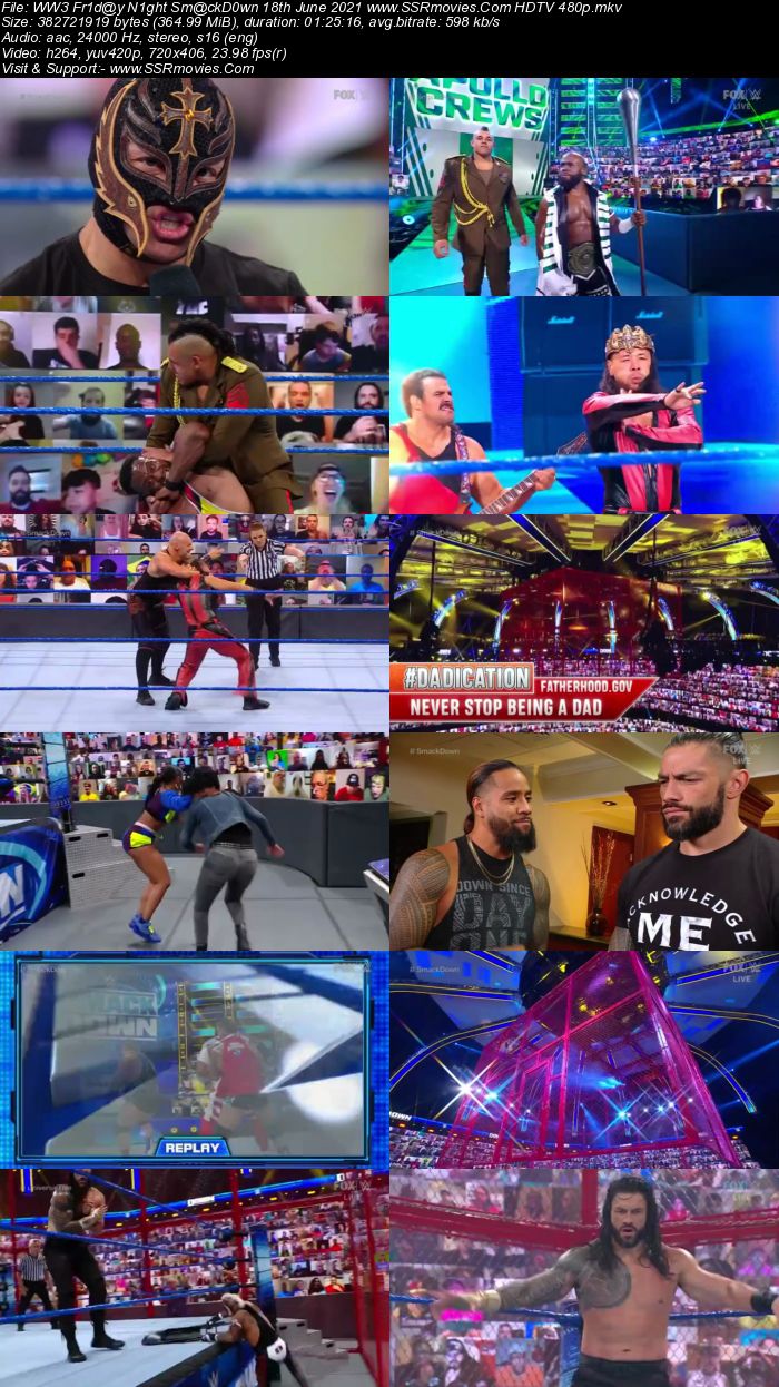 WWE Friday Night SmackDown 18th June 2021 HDTV 480p 720p Download