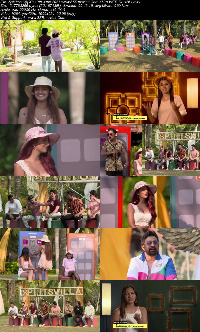 Splitsvilla X3 19th June 2021 480p WEB-DL x264 300MB Download