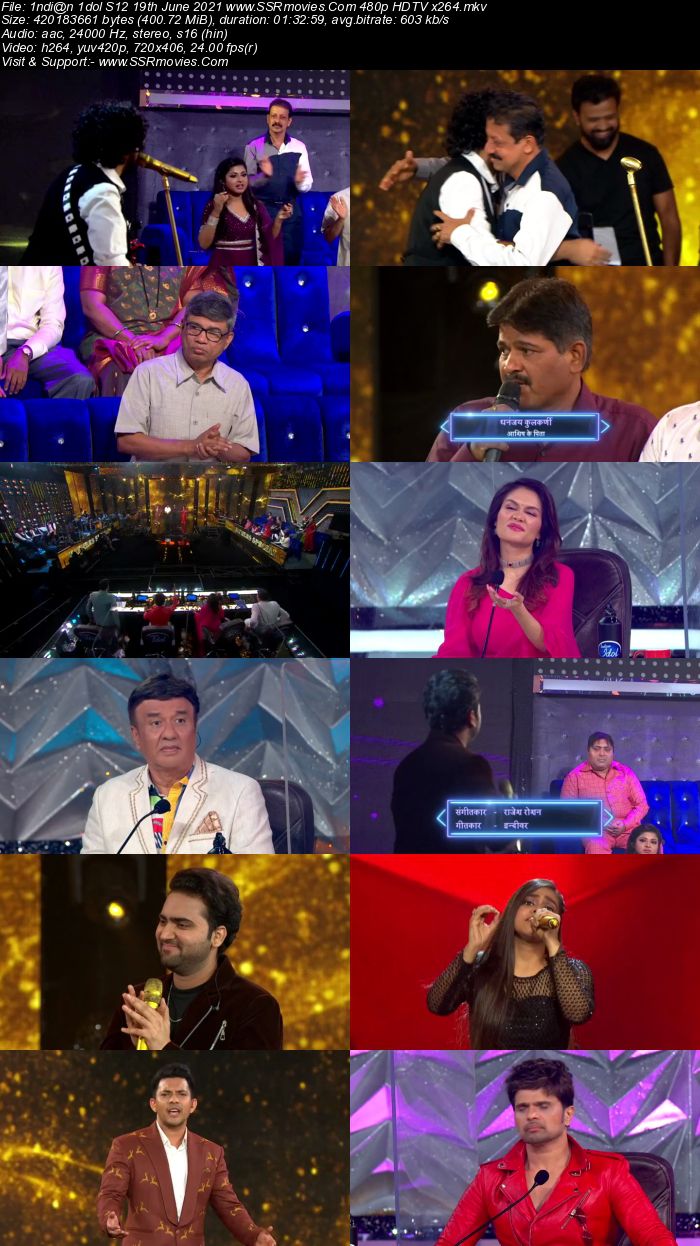 Indian Idol S12 19th June 2021 480p 720p HDTV x264 300MB Download