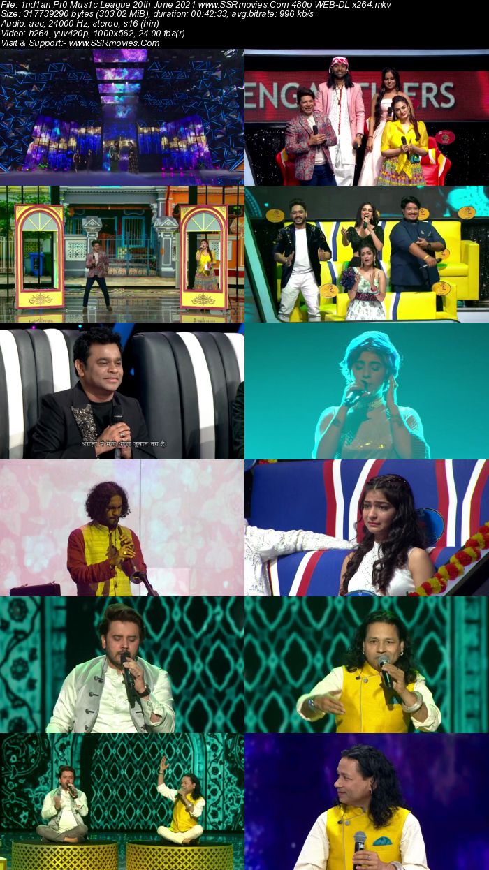 Indian Pro Music League 20th June 2021 480p WEB-DL x264 300MB Download