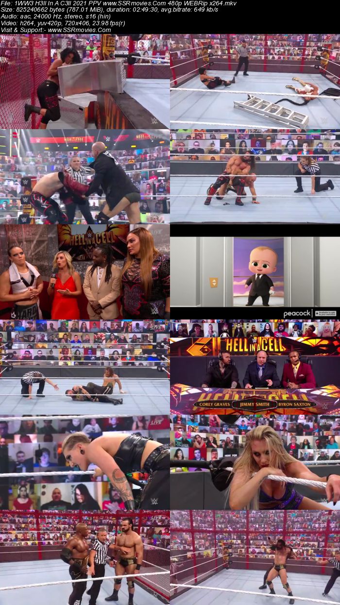 WWE Hell In A Cell 2021 PPV 480p 720p WEBRip x264 800MB Download