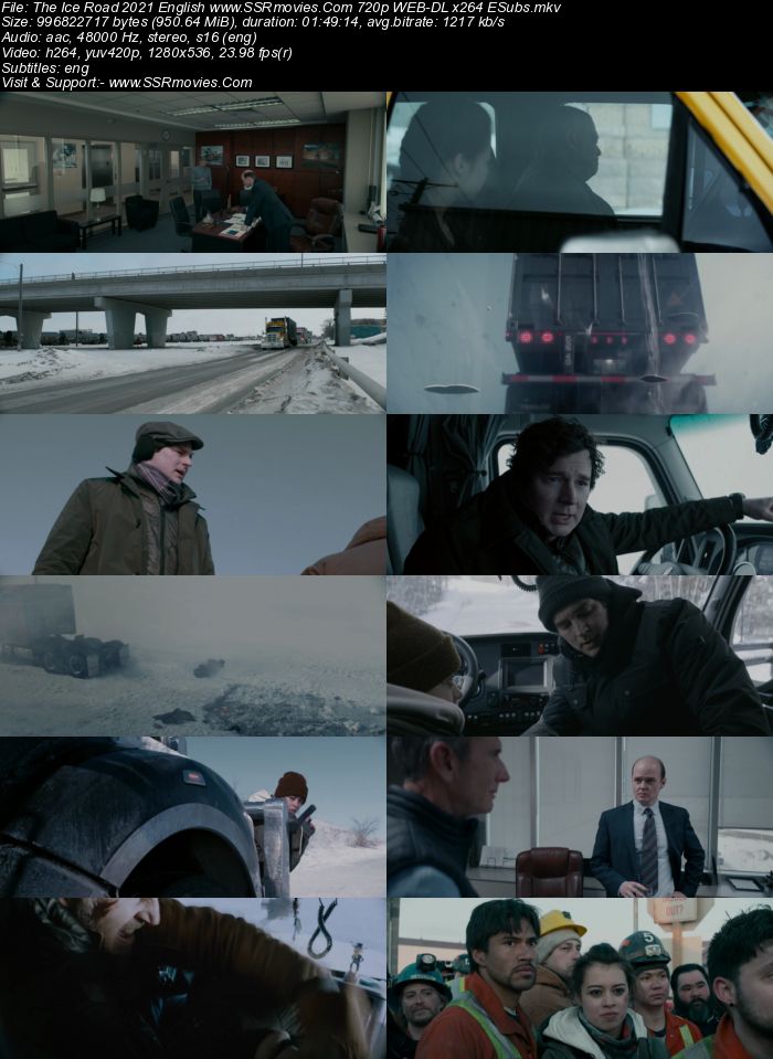 The Ice Road (2021) English 720p WEB-DL x264 950MB Full Movie Download