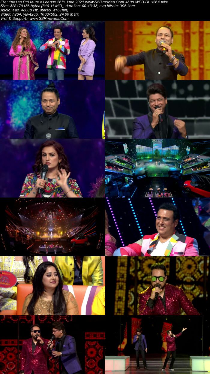 Indian Pro Music League 26th June 2021 480p WEB-DL x264 300MB Download