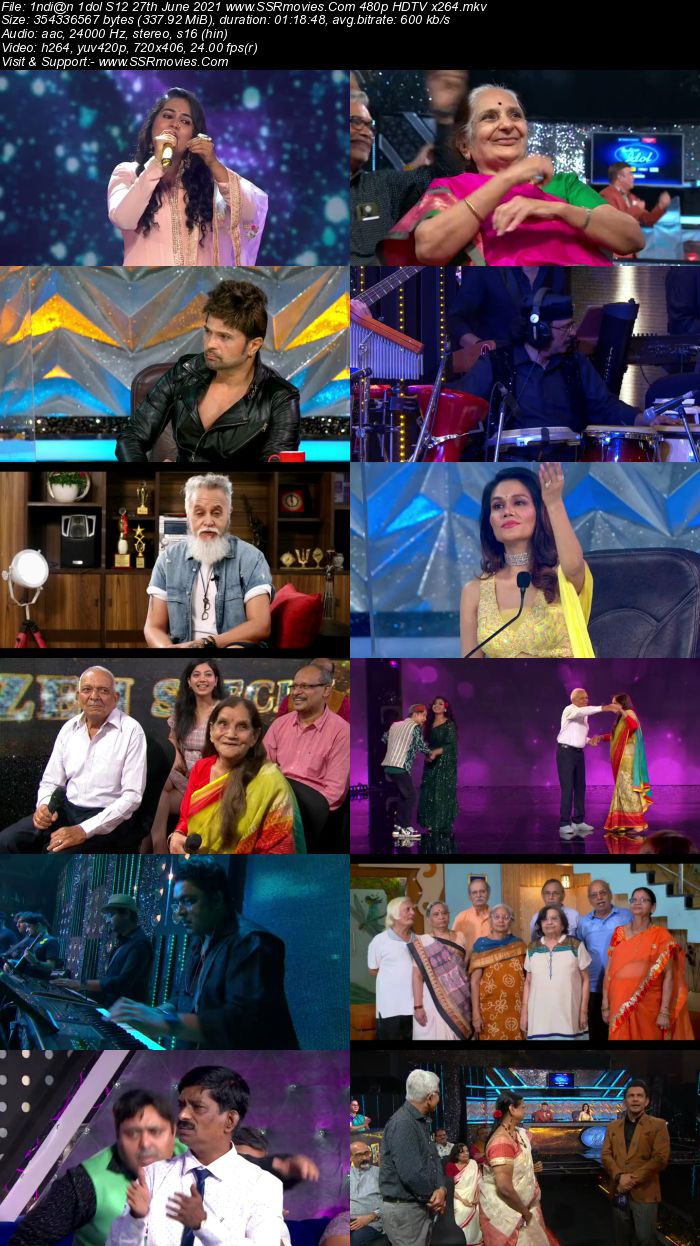 Indian Idol S12 27th June 2021 480p 720p HDTV x264 300MB Download