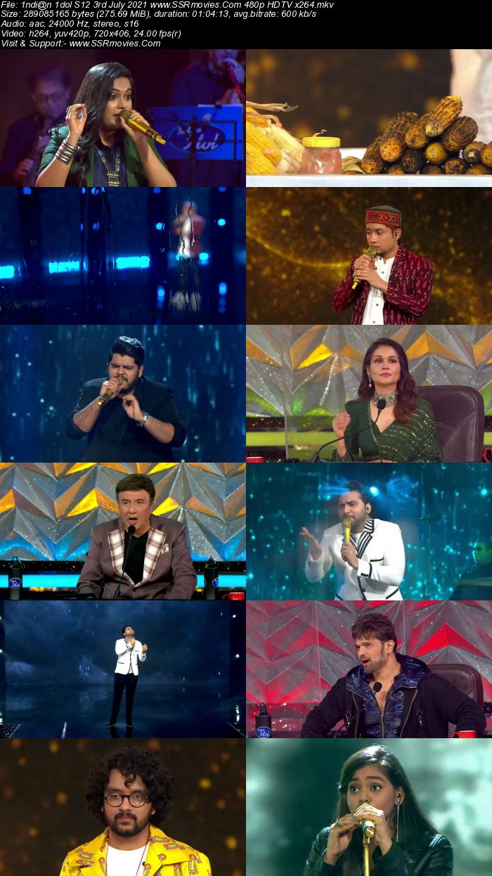 Indian Idol S12 3rd July 2021 480p 720p HDTV x264 300MB Download