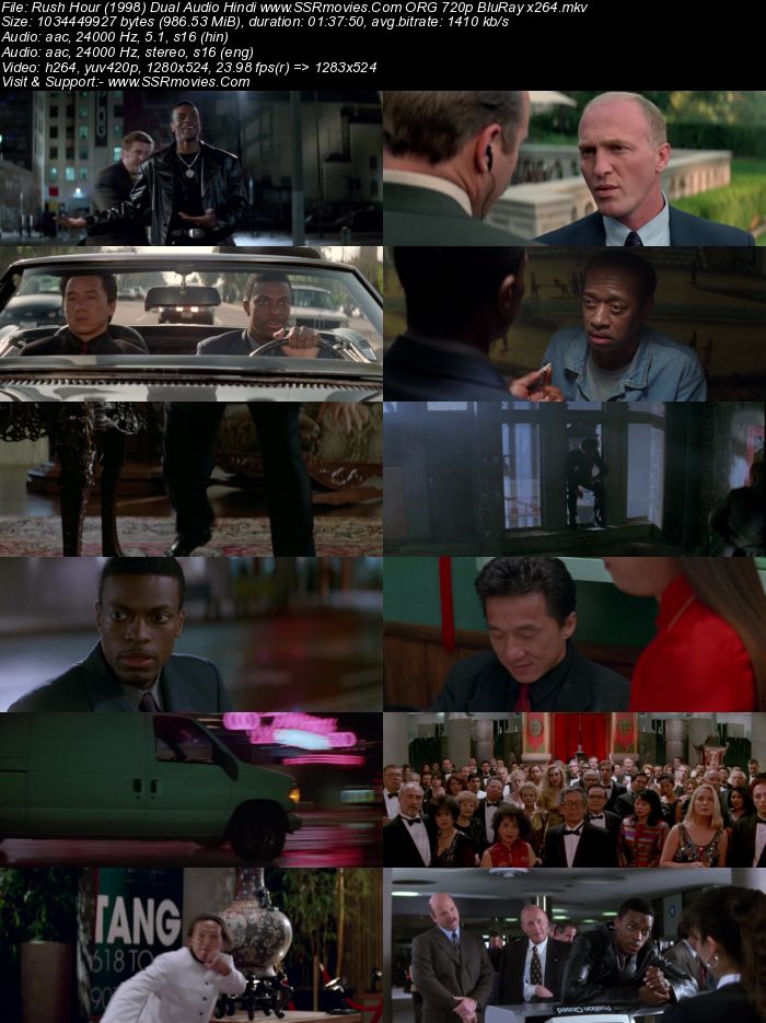 Rush Hour (1998) Dual Audio Hindi 720p BluRay x264 950MB Full Movie Download