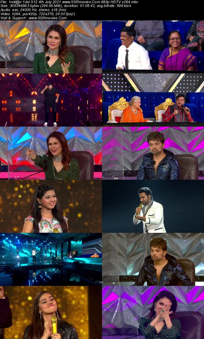 Indian Idol S12 4th July 2021 480p 720p HDTV x264 300MB Download