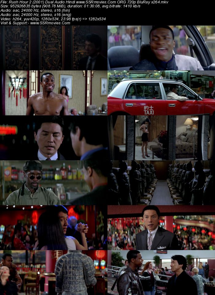 Rush Hour 2 (2001) Dual Audio Hindi ORG 480p BluRay x264 300MB Full Movie Download