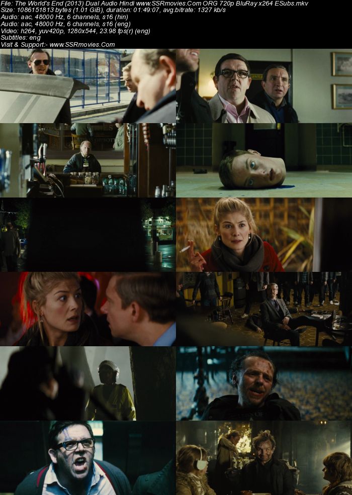 The World's End (2013) Dual Audio Hindi ORG 480p BluRay 350MB ESubs Full Movie Download