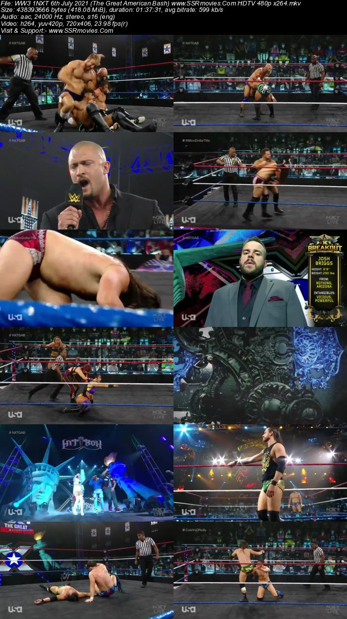 WWE NXT 6 July 2021 (The Great American Bash) 480p 720p WEBRip x264 Download