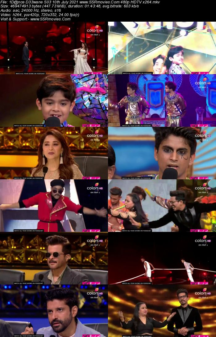 Dance Deewane S03 10th July 2021 480p 720p HDTV x264 350MB Download