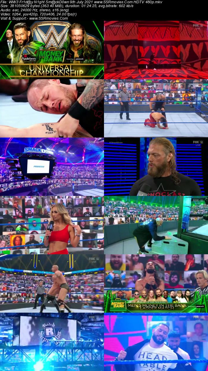 WWE Friday Night SmackDown 9th July 2021 HDTV 480p 720p Download