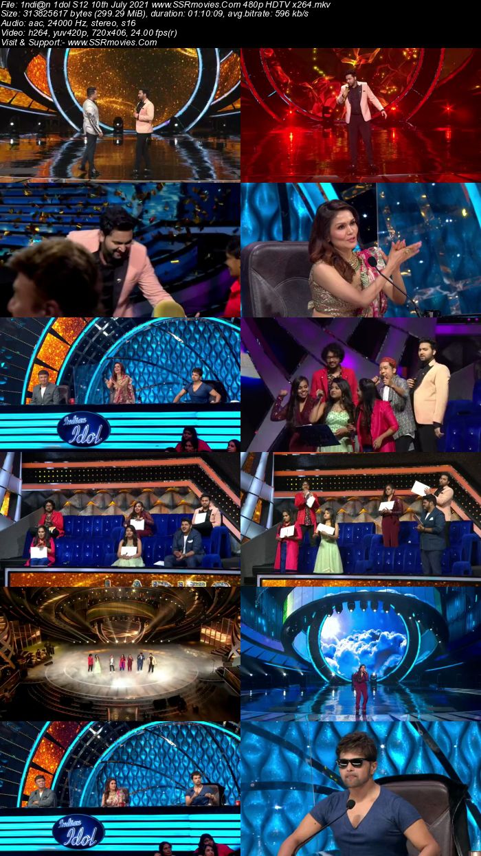 Indian Idol S12 10th July 2021 480p 720p HDTV x264 300MB Download