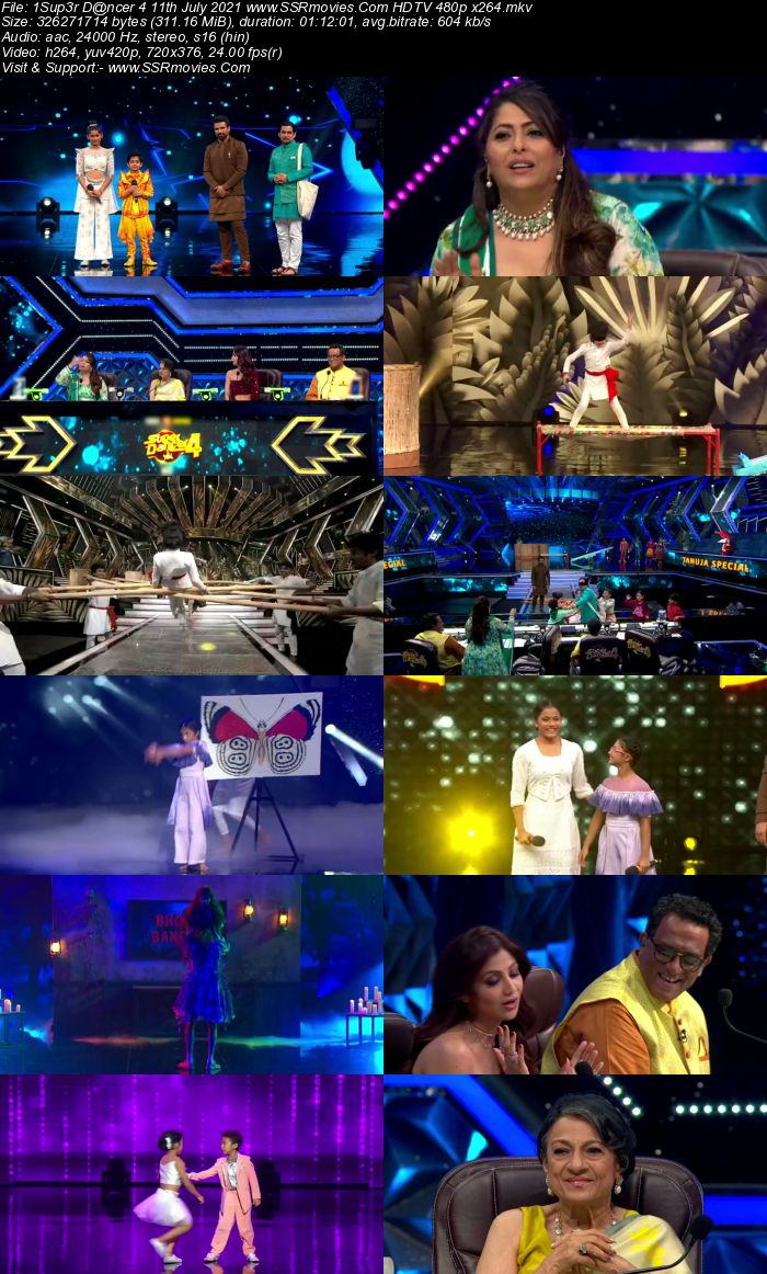 Super Dancer 4 11th July 2021 HDTV 480p 720p x264 300MB Download