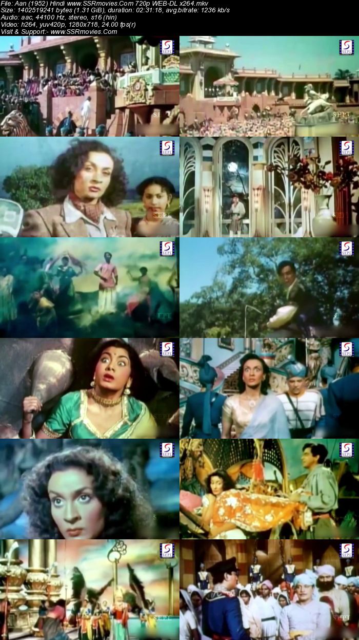 Aan (1952) Hindi 480p WEB-DL x264 450MB Full Movie Download