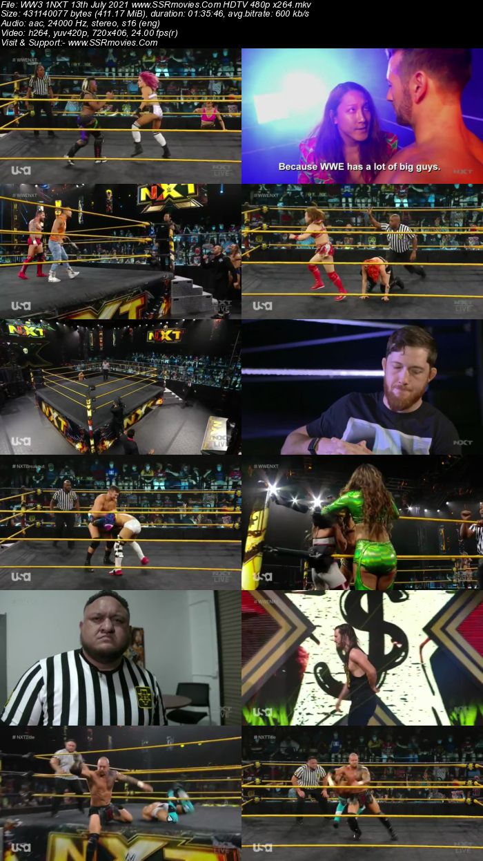 WWE NXT 13th July 2021 HDTV 480p 720p Full Show Download